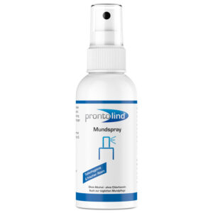 Spray buccal Prontolind blanc 75 ml sur fond blanc