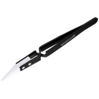 Pince à bijoux avec pointe en céramique, unisexe Pince à bijoux noire avec pointe en céramique blanche sur fond blanc