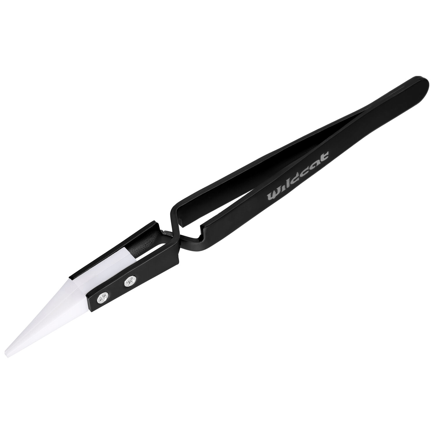Pince à bijoux avec pointe en céramique, unisexe Pince à bijoux noire avec pointe en céramique blanche sur fond blanc