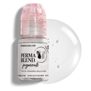 Bouteille Perma Blend Luxe avec bouchon rose sur fond blanc