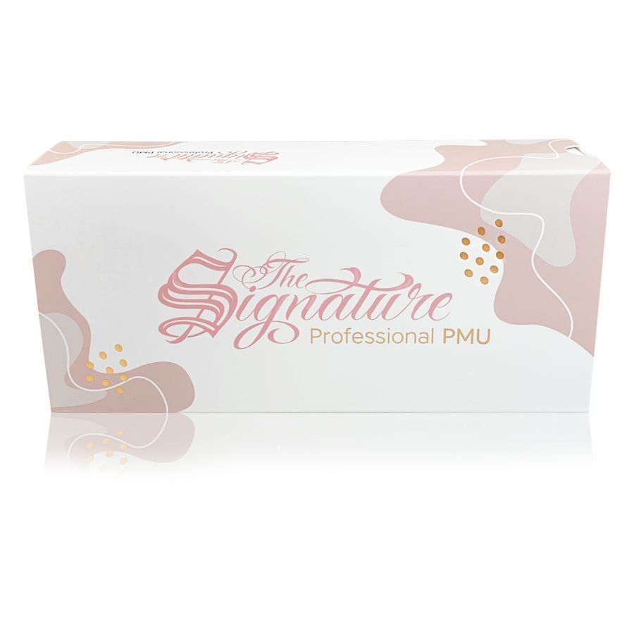Boîte de cartouches Premium PMU Rundliner 20 pcs Boîte blanche avec inscription 'The Signature' pour cartouches PMU Rundliner
