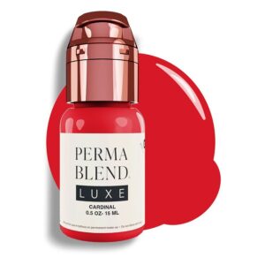 Bouteille d'encre Perma Blend PMU en Cardinal sur fond blanc
