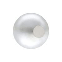 Perle synthétique pour piercings, Wildcat Boule de perle synthétique blanche sur fond simple