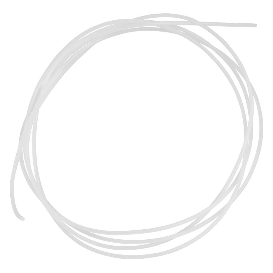Tige PTFE cristal clair, sur fond blanc, disposée en cercle