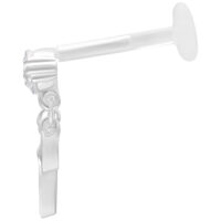 Labret Bella Push Fit argenté 5,0 mm Labret argenté avec système Push Fit, longueur de 5,0 mm sur fond blanc