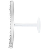 Labret en argent avec rangée de cristaux, Push Fit, sur fond blanc