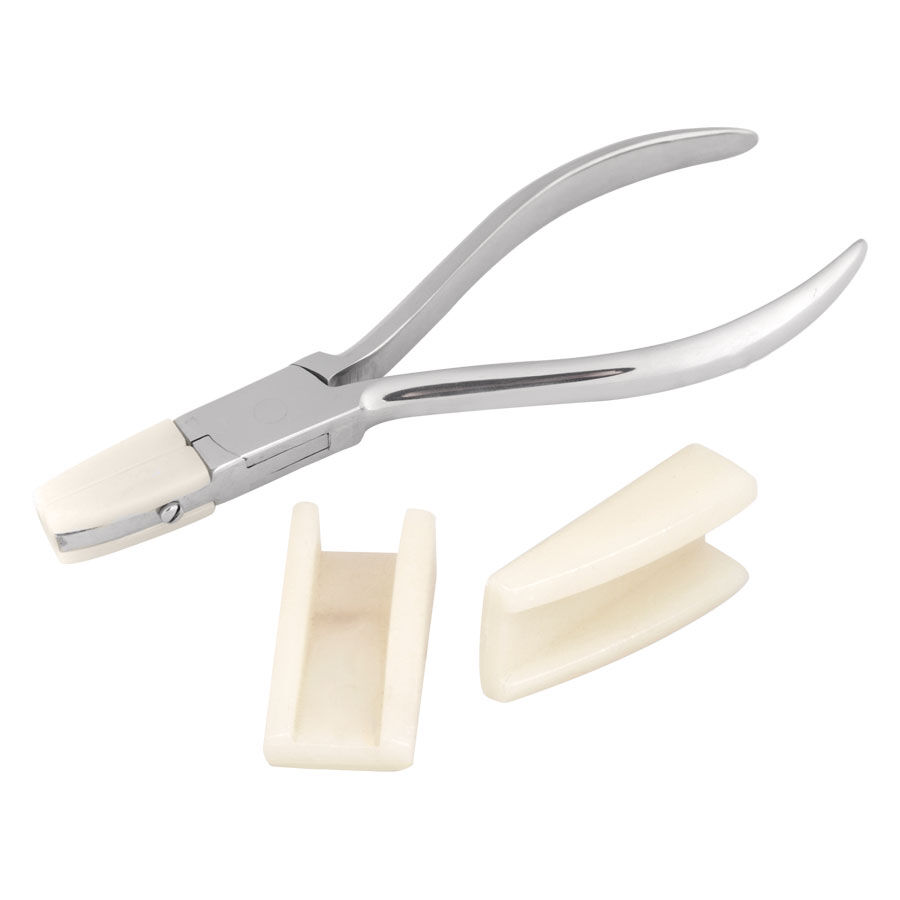 Wildcat® - Embouts en plastique pour outil PTZ Pince argentée avec embouts en plastique beige sur fond blanc