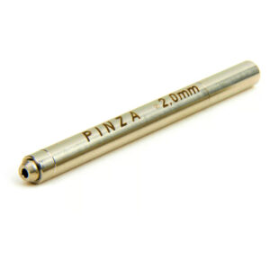Porte-boule argenté 2,0 mm sur fond blanc, position horizontale