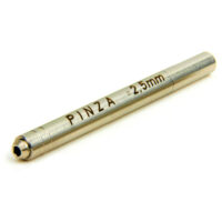 Support à billes pour billes de 2,5 mm en acier inoxydable Support à billes argenté pour billes de 2,5 mm sur fond blanc
