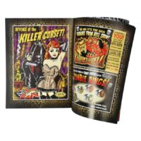Comic ouvert avec motif vaudou coloré et illustrations de Vince Ray