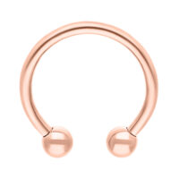 Barbell circulaire en titane rosé Barbell circulaire en titane rosé sur fond blanc