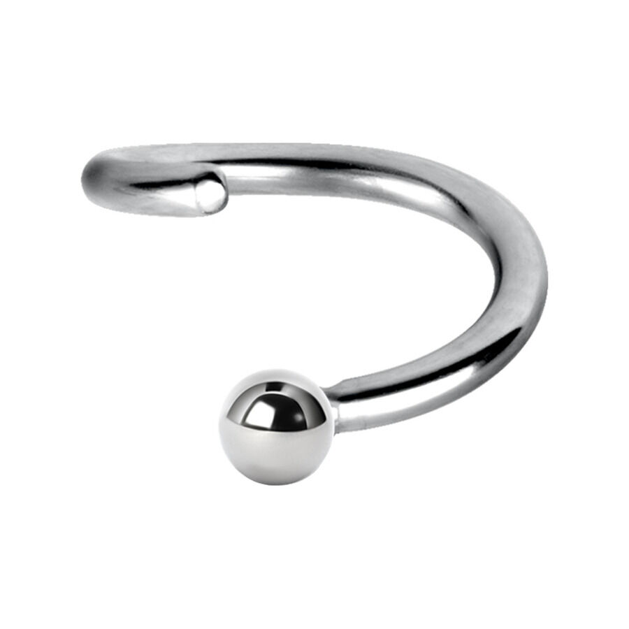Anneau de fermeture à bille continu en argent, 1,0 mm Anneau de fermeture à bille en argent en acier chirurgical, diamètre intérieur de 9 mm, sur fond blanc