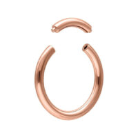 Segmentring en or rose 1,6 mm Segmentring en or rose en titane de 1,6 mm d'épaisseur sur fond blanc