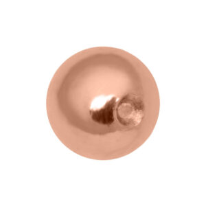 Boule clip en titane rosé sur fond blanc