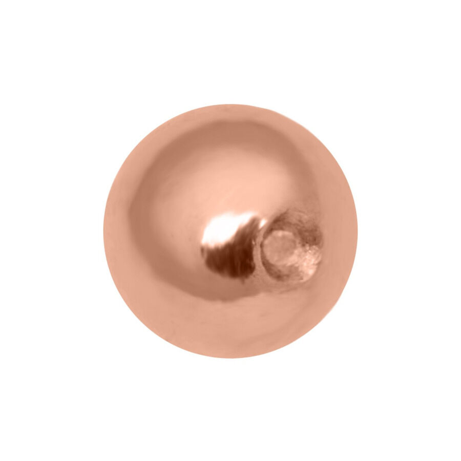 Boule clip en titane rosé sur fond blanc