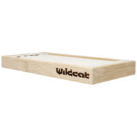 Présentoir à bagues noir de Wildcat Présentoir à bagues noir rectangulaire en bois avec logo Wildcat