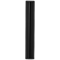 Barre en titane noire 12 mm filetage interne Barre en titane noire, longue et cylindrique avec une surface lisse sur fond blanc