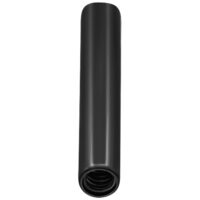 Tige filetée intérieure noire 12,0 mm Tige en métal noir avec filetage intérieur, vertical sur fond blanc