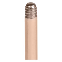 Labret en titane rose doré avec filetage externe Gros plan d'un labret en titane rose doré avec filetage externe sur fond blanc