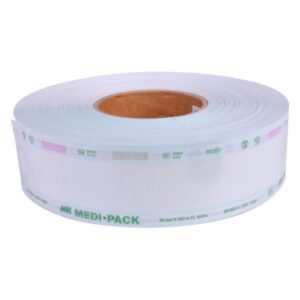 Rouleau de film de stérilisation transparent de Wildcat, 50mm x 200m, sur fond blanc
