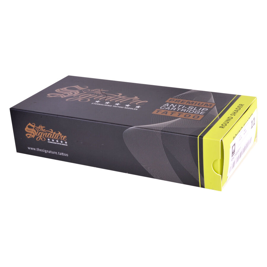 Cartouches Round Shader - Boîte de 20 Boîte noire avec cartouches Round Shader, étiquette jaune, 20 pièces
