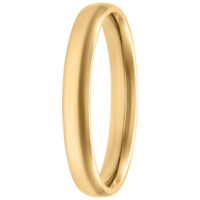 Bague basique dorée 17,0 mm en acier chirurgical Bague dorée en acier chirurgical 316L, taille 17,0 mm, sur fond blanc