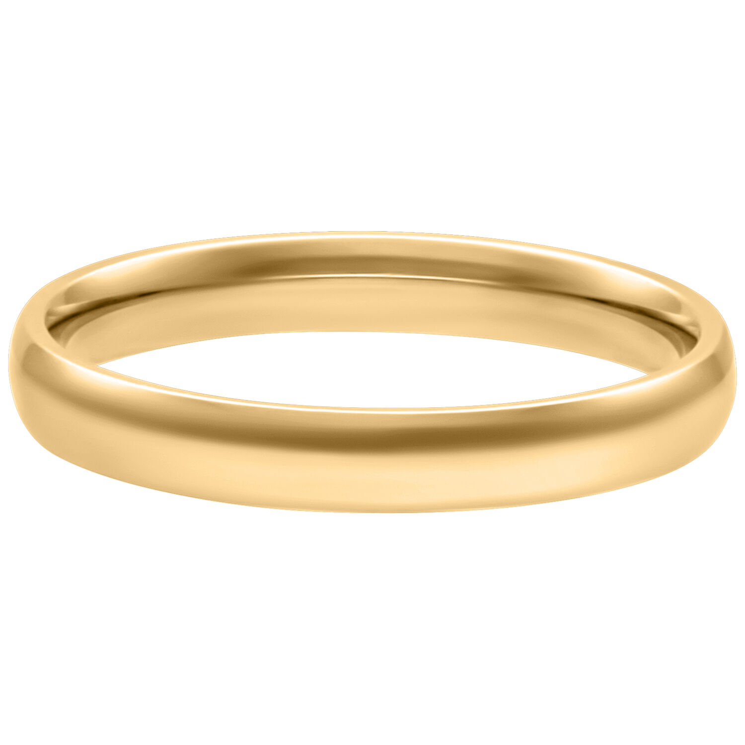 Anneau basique doré 17,0 mm en acier chirurgical Anneau doré simple en acier chirurgical, taille 17,0 mm, sur fond blanc