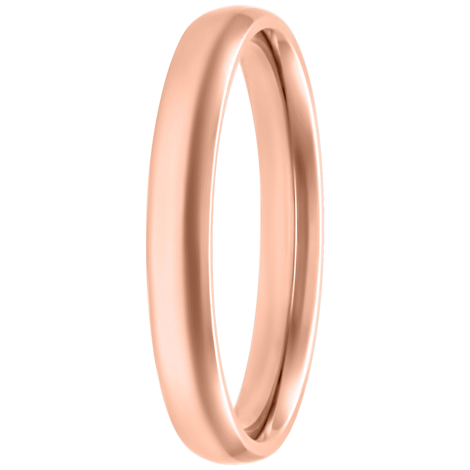 Bague basique en or rose 17,0 mm Bague basique en or rose en acier chirurgical 316L, taille 17,0 mm