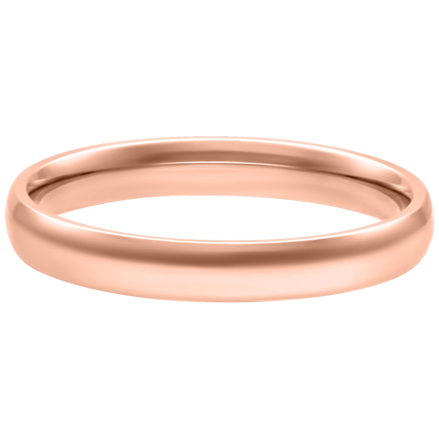 Bague basique en or rose, 17,0 mm Bague en or rose de 17,0 mm sur fond blanc