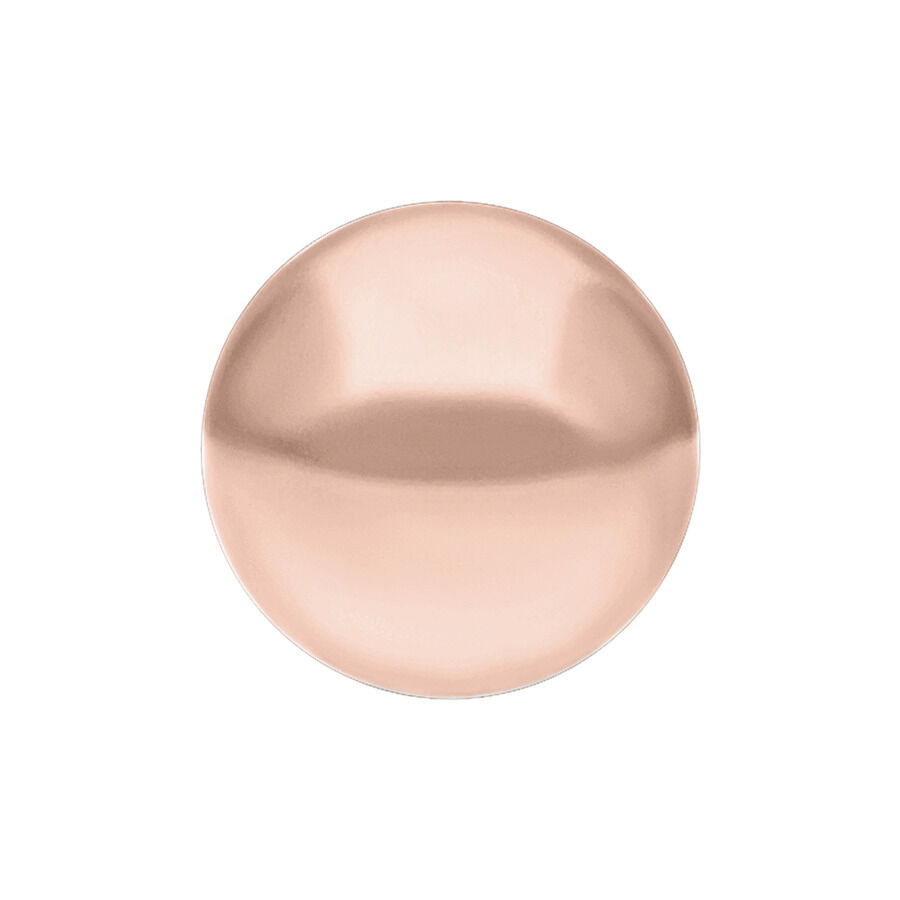 Embout sphérique en titane rose doré pour piercings Embout sphérique en titane rose doré sur fond blanc