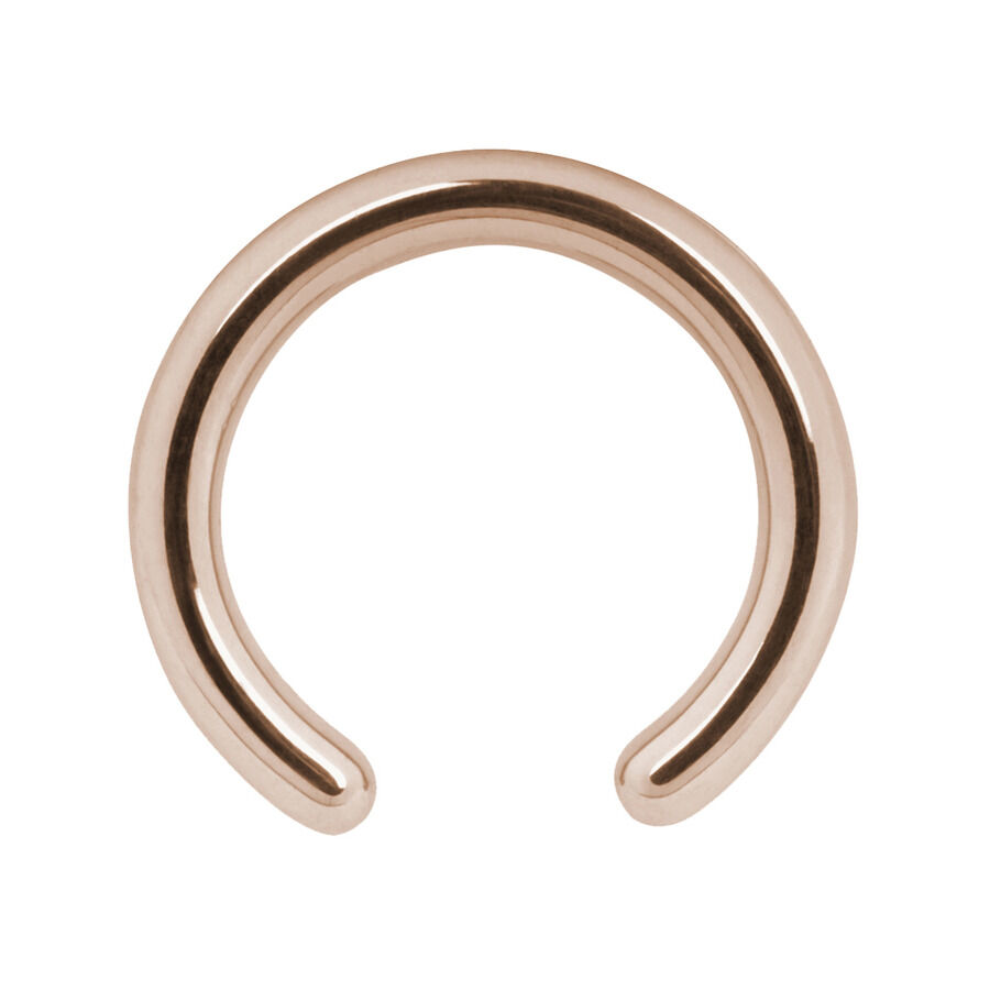 Anneau Clip In en Titane Rosé Anneau Clip In en titane rosé sur fond blanc