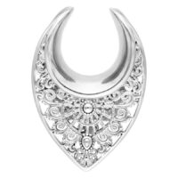 Ear Saddle Oriental argenté 25mm Ear Saddle Oriental argenté avec motif délicat, taille 25mm