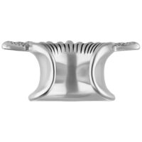 Earsaddle Indiana argent en acier chirurgical Earsaddle argent en acier chirurgical avec design incurvé sur fond blanc
