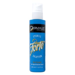 Bouteille bleue de 250 ml Solution Stencil Forte avec bouchon blanc