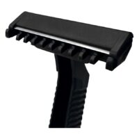Rasoir noir en acier chirurgical Rasoir noir en acier chirurgical 316L sur fond blanc