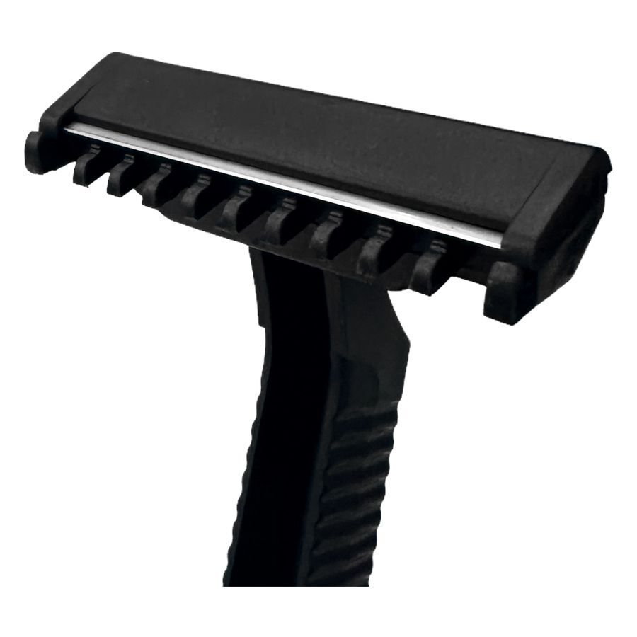 Rasoir noir en acier chirurgical Rasoir noir en acier chirurgical 316L sur fond blanc