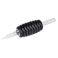 Tube Diamant en Caoutchouc Noir Doux, 11 Aiguilles Tube diamant en caoutchouc noir avec 11 aiguilles sur fond blanc