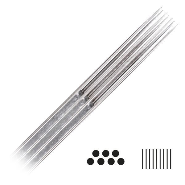 Aiguilles de tatouage Magnum Long Taper 20 pcs Aiguilles de tatouage en acier chirurgical sur fond blanc