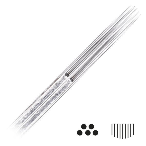 Magnum Curved Long Taper aiguilles de tatouage 50 pcs Aiguilles de tatouage Magnum Curved Long Taper en acier chirurgical sur fond blanc