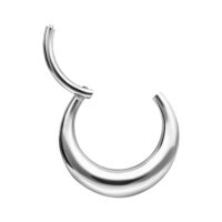 Clicker de Septum Chunky Argenté 10mm Clicker de septum argenté en acier chirurgical, diamètre intérieur 10mm