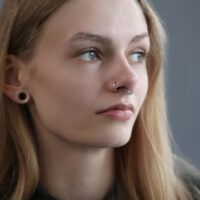 Wildcat Septum Clicker en argent Femme avec septum clicker en argent de Wildcat, fond gris