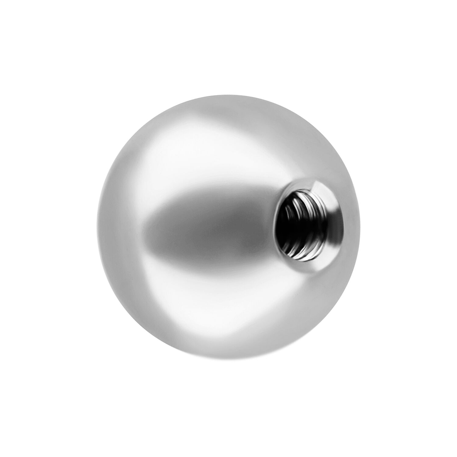 Boule facettée avec cristal, 2,5 mm, cristal clair Boule facettée en argent avec cristal clair, taille 2,5 mm, sur fond blanc