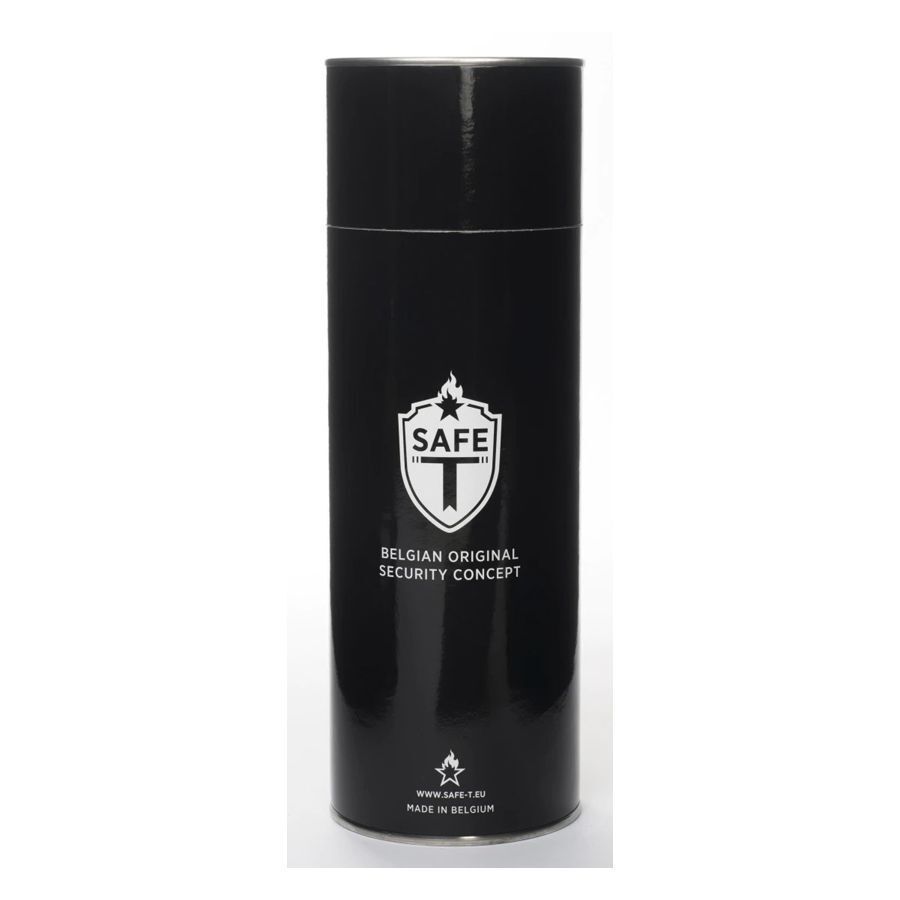 Extincteur blanc au design minimaliste Extincteur noir en forme cylindrique sur fond blanc