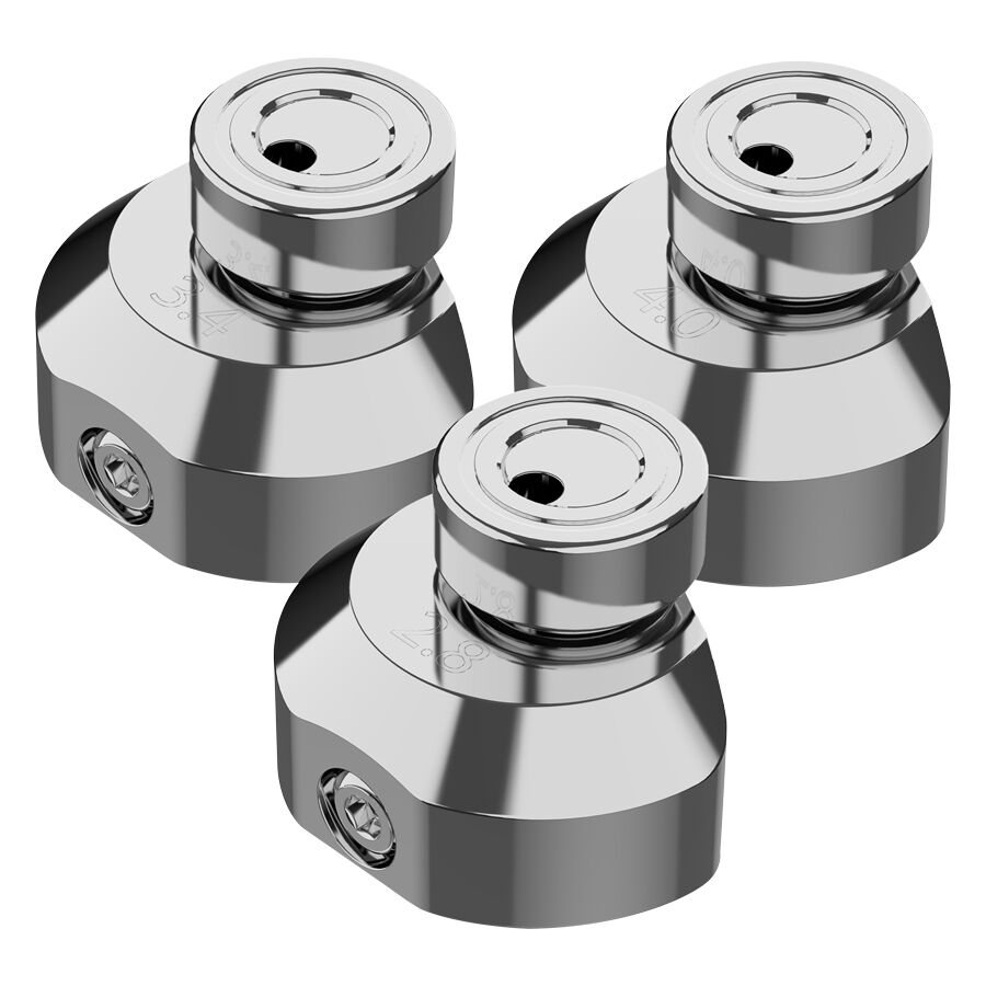 Trois roues Spektra Halo 2 Stroke grises sur fond blanc