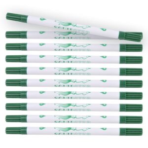 Dix stylos Tattoo Squidster verts sur fond blanc