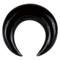 Piercing en corne noire en forme de croissant, unisexe Piercing en corne noire en forme de croissant sur fond blanc, unisexe