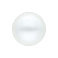 Perle synthétique blanche pour piercings Perle synthétique blanche sur fond blanc, lisse et ronde