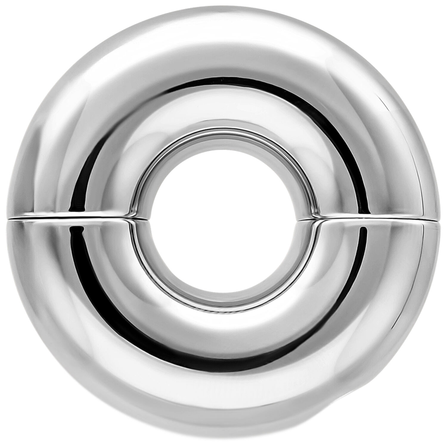 Anneau de piercing Tribal Dream argenté Anneau de piercing argenté en acier chirurgical sur fond blanc