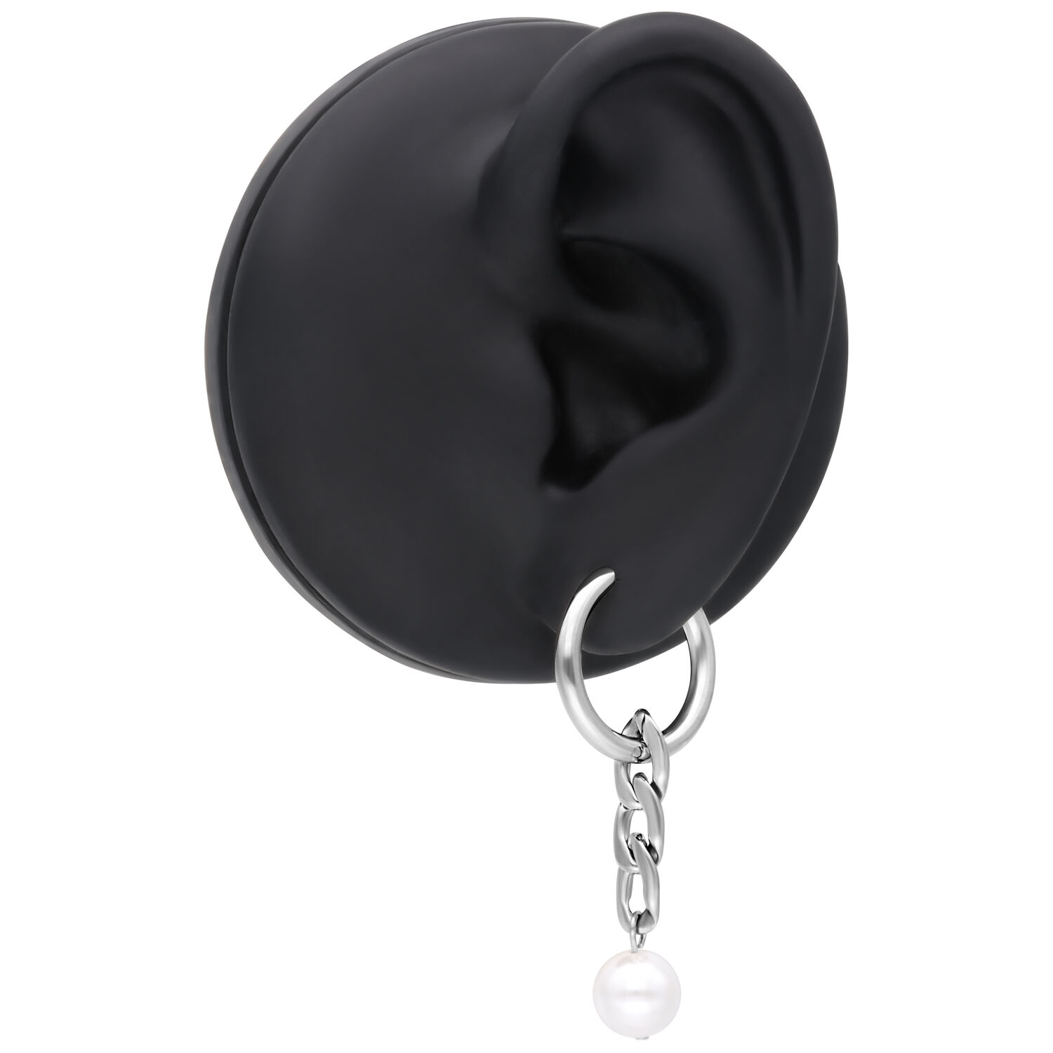 Boucles d'oreilles en perles rose doré en set Boucles d'oreilles rose doré avec pendentif en perles sur fond noir