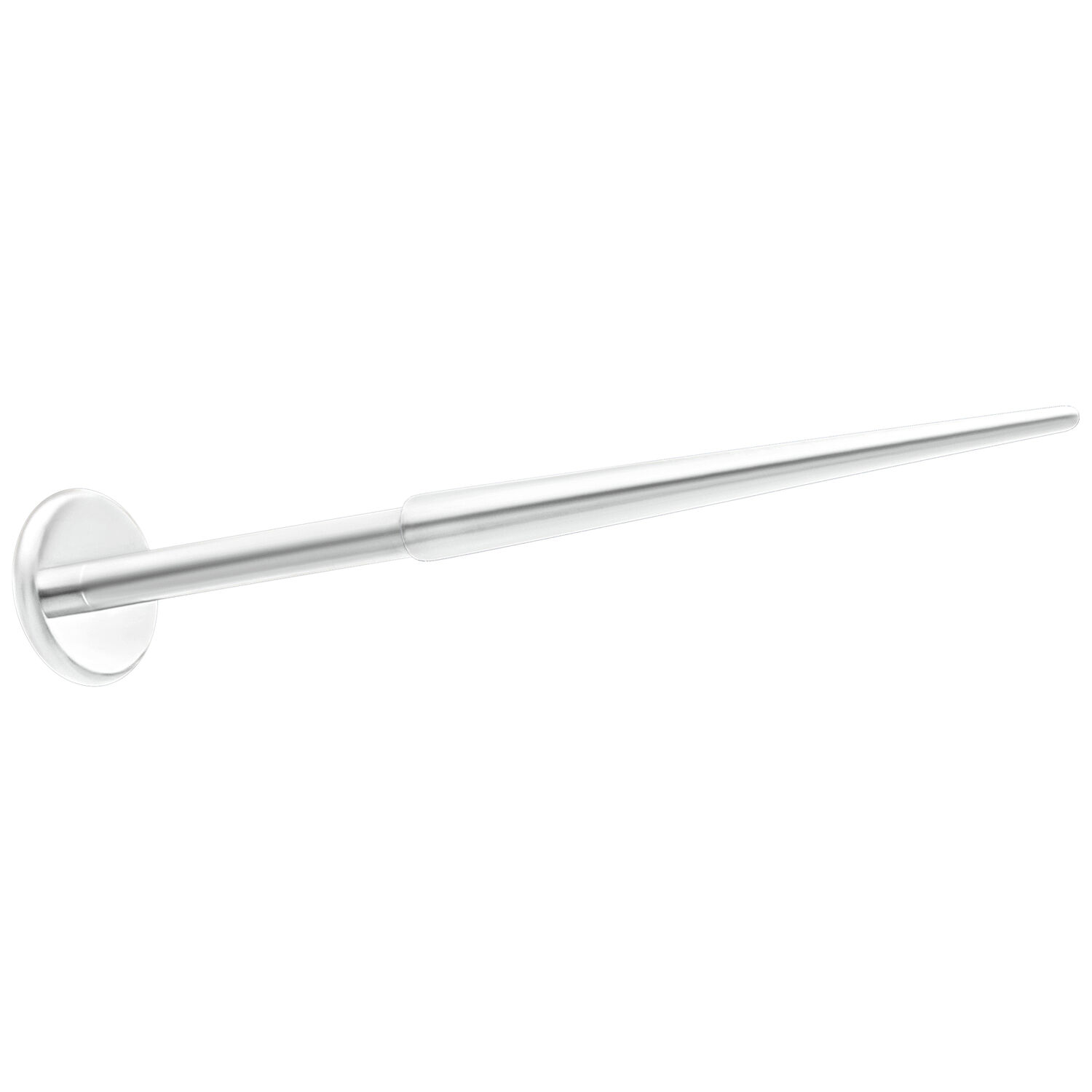 Tige d'introduction Push-Fit 1,2 mm en titane, argent Tige d'introduction Push-Fit argentée 1,2 mm en titane sur fond blanc